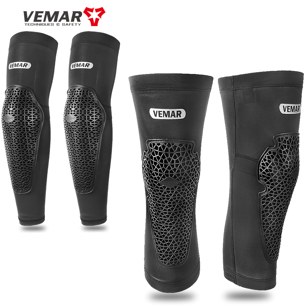 Mountain Biking Elbow Pads - Vemar สนับเข่าสำหรับขี่มอเตอร์ไซค์ฤดูร้อนทนทานป้องกันการตกสำหรับกลางแจ้งขี่จักรยานป้องกันเข่า MTB ATV รถมอเตอร์ครอสออฟโรดแผ่นสวมข้อศอก