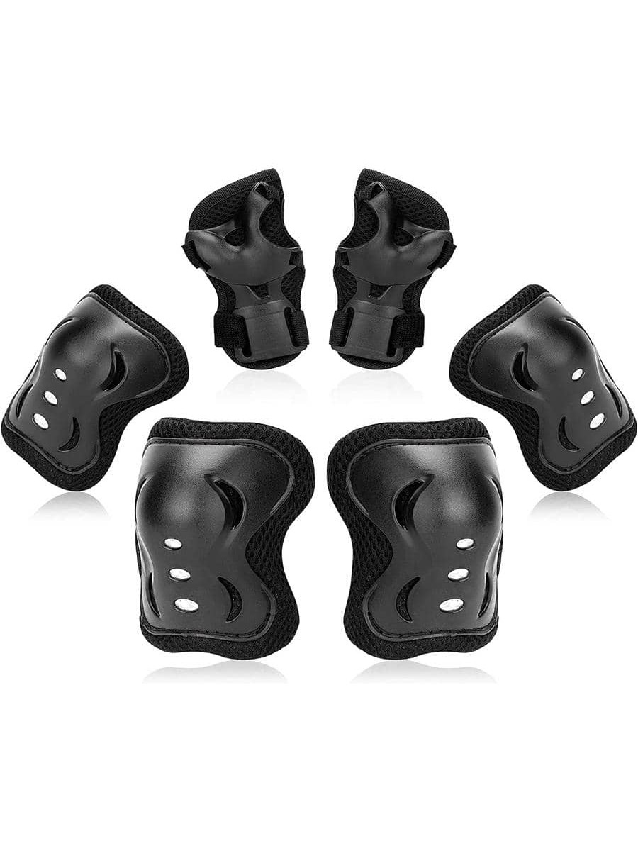 Mountain Biking Elbow Pads - ชุดอุปกรณ์ป้องกันสำหรับเด็ก 6 ชิ้น สำหรับเด็กอายุ 3-15 ปี