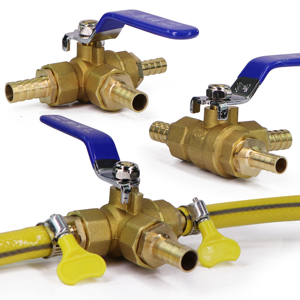 Spoke Nipple Brass - อะแดปเตอร์วาล์วบอลทองเหลือง 6-25 มม.ตัวเชื่อมต่อพุ่มเจดีย์พอร์ตเต็ม/ที-พอร์ต/แอล-พอร์ตมัลติฟังก์ชั่นสำหรับน้ำน้ำมันอากาศแก๊ส