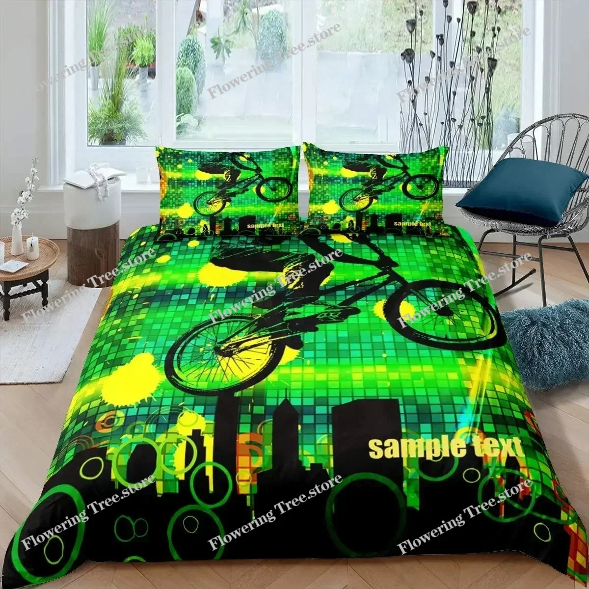 ชุดผ้าคลุมผ้านวมลายจักรยาน ไมโ - Mountain Biking Europe บทวิจารณ์และราคา
